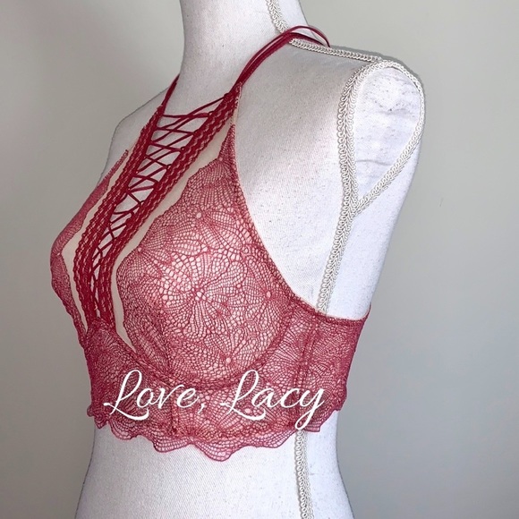 Victoria’s Secret High Neck Lace Up Bralette - Picture 2 of 3